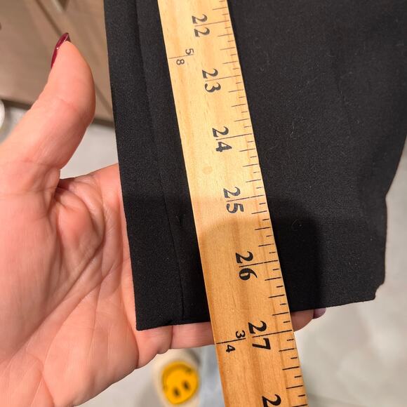 Zara Basic Collection Black High Rise Flat Front Trouser Pants Size 6 - Picture 9 of 10